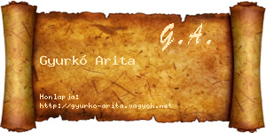 Gyurkó Arita névjegykártya