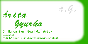 arita gyurko business card